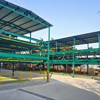 Plateforme de levage verticale suspendue sur mesure à double niveau, en tôle ondulée galvanisée, pour stockage de voitures, empileur de stationnement à levage triple largeur