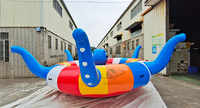 Nouveau drôle gonflable de qualité commerciale poisson volant bateau flottant eau poulpe jeu Disco beignet bateau