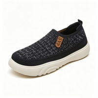 Mocassins décontractés classiques sportifs en tricot beige tendance pour femmes, respirants, légers et confortables