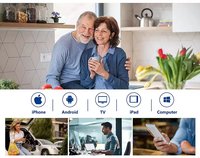 OEM ODM Tuya 3MP 360 °   Caméra IP WiFi avec vision nocturne couleur, alerte de mouvement, audio bidirectionnel, stockage sur le cloud TF pour la sécurité