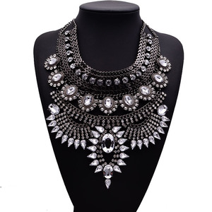 QL0094 Haute qualité Vintage Chunky Collier Alliage Colliers Ras Du Cou Grand collier lourd pour <span class=keywords><strong>Femme</strong></span> - Product Image 5