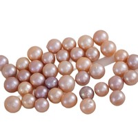 Perles d'eau douce naturelles Edison de 12-14 mm, colorées, semi-percées, rondes, froissées, légèrement imparfaites, A08 pour l'art des ongles