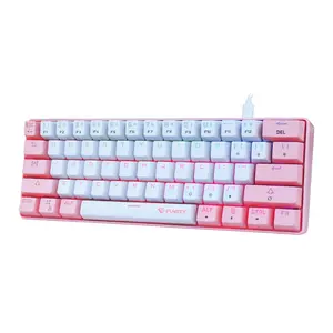 OEM factory wholesale RGB 60% gaming mechanical keyboard hot selling rgb backlit pcb hotswap pink mechanical gaming keyboard