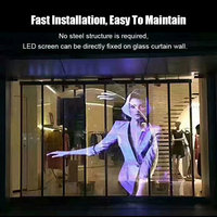 Écran LED tactile transparent P7.8 HD pour affichage publicitaire commercial en intérieur, application en magasin de détail et en extérieur, SDK