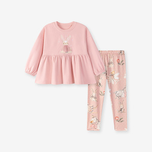 Abbigliamento per bambini all'ingrosso Casual da ragazza in stile europeo americano con set di abbigliamento per ragazze dei cartoni animati - Product Image 1