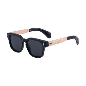 Lunettes de soleil polarisées carrées pour hommes ZS-98394P, UV400, monture en plastique et métal, verres TAC, emballage en boîte noire - Product Image 2