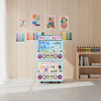 Distributeur de capsules de jouets durable à 4 stations avec autocollants personnalisables, grand distributeur d'œufs pour boutiques de cadeaux et salles de jeux