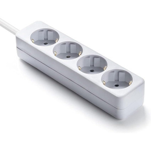Multiprise 4 prises sans interrupteur, 5 m de longueur, 3G, câble de 1,5 mm, couleur blanche. - Product Image 3