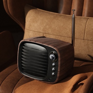 Jy81 Boombox vintage, ancienne radio, haut-parleur, altavoz de madera, haut-parleur en <span class=keywords><strong>bois</strong></span>, forme de télévision, mini haut-parleur rétro en <span class=keywords><strong>bois</strong></span>, haut-parleur Bluetooth - Product Image 3