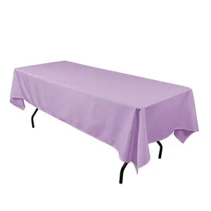 Reador toptan dikdörtgen masa örtüsü 6 ayak masa yıkanabilir polyester beyaz masa örtüleri olaylar için
