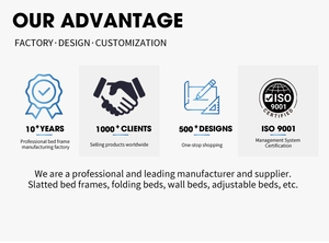 <span class=keywords><strong>Base</strong></span> de <span class=keywords><strong>Cama</strong></span> <span class=keywords><strong>Minimalista</strong></span> de Acero con Espacio de Almacenamiento, Diseño Duradero y Ahorrador de Espacio para Tamaños de Dormitorio Especiales - Product Image 6