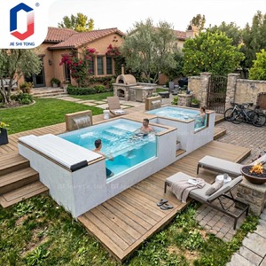 สระว่ายน้ำแบบตั้งพื้น ทนทานต่อรังสียูวี พร้อมอุปกรณ์ครบชุด ใช้ไฟฟ้าได้ เหมาะสำหรับครอบครัว พักผ่อนในสวน - Product Image 2