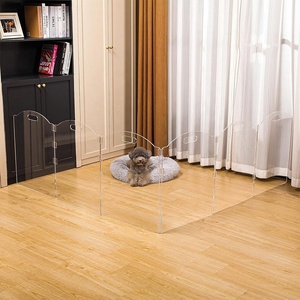 Barrières <span class=keywords><strong>pour</strong></span> chiens autoportantes en acrylique transparent extra larges, résistantes à l'eau, écologiques, pliables, à 6 panneaux, <span class=keywords><strong>pour</strong></span> escaliers domestiques ouverts - Product Image 6