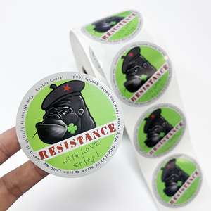 Rollo <span class=keywords><strong>de</strong></span> pegatinas holográficas redondas negras personalizadas, rollo <span class=keywords><strong>de</strong></span> etiquetas adhesivas impermeables, rollos <span class=keywords><strong>de</strong></span> etiquetas adhesivas para embalaje - Product Image 2