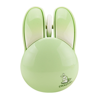 MOFii kelinci Mouse nirkabel Mini, nyaman antarmuka USB pelacakan optik warna lucu perempuan untuk penggunaan Desktop Laptop