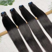 Extensions de cheveux vierges vietnamiens non traités à 100% Cheveux humains raides Yaki légers 15A en mèches