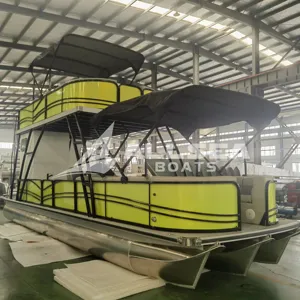 30FT Double Decker Pontoon Boat Leisure For Salty Water