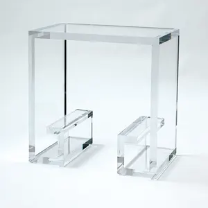 Table basse moderne en acrylique transparent, console personnalisée, meuble de salon