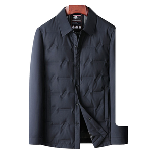 Blouson Bomber <span class=keywords><strong>Homme</strong></span> Automne Hiver Streetwear Rembourré 90% Duvet de Canard Blanc Respirant Design Color Block - Product Image 1