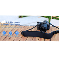 Sangle de cou pour appareil photo en néoprène personnalisée, légère et réglable, pour la randonnée, l'escalade, les voyages, les aventures en plein air