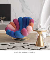 Nouveauté, fauteuil pivotant créatif de designer scandinave, coloré, respirant, écologique, canapé pour salon