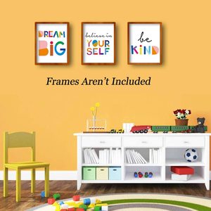 Citation de motivation, expressions, affiche d'art, impression d'art, ensemble de 3, toile, peinture, peintures murales, toile, décor d'art - Product Image 3