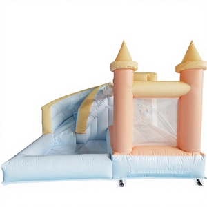 Castillo hinchable bouncy <b>castle</b> commercial inflatable pastel <b>bounce</b> house with slide and ball pit - Product Image 1
