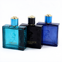 Feminines Parfüm Quadratisches Tiefblaues Aqua Schwarzes Glas Schlüsselrand-Medaillon Wasser-Schaum Ozeanisch Strandhaltig