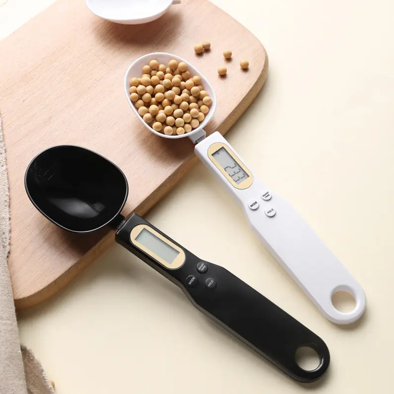 مقياس للمطبخ ملعقة إلكترونية ثقيلة, ملعقة قياس رقمية للمطبخ للدقيق والخبز والزيت