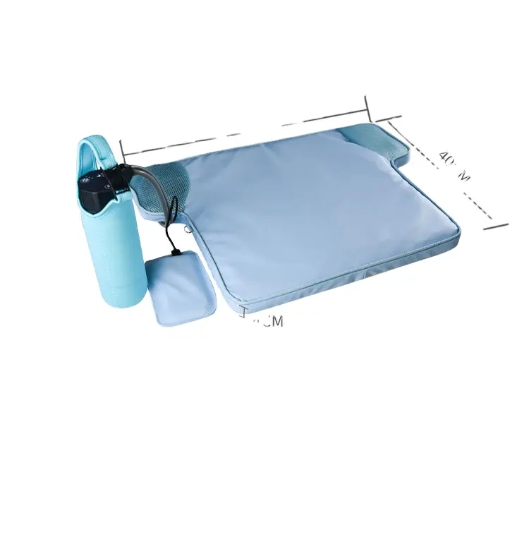 Flocked PVC Inflatable seat cushion with straps and hole for ventilation air padding cushion for back blow up pillow for travel