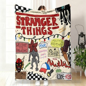 Manta ChamXue, <span class=keywords><strong>Nueva</strong></span> Llegada, Manta de Franela Cálida con Forro Polar para Oficina, para Siesta, Estilo Americano, para Todas las Estaciones, con Temática de Series de TV - Product Image 1