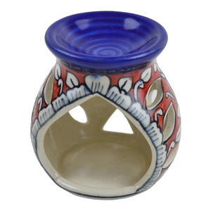 Quemador de aceite de buen diseño, de cerámica para decoración del hogar quemador de incienso, fragancia con acabado pintado a mano, soporte para incienso - Product Image 6
