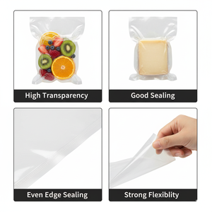 Pochette sous vide lisse PA/PE à 3 côtés pour le stockage à long terme des aliments conservation de la viande thermoscellage sacs en plastique pour aliments pour bébés - Product Image 2