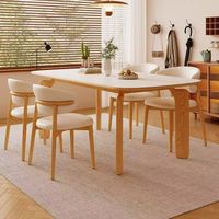 Ensemble de table à manger d'intérieur en bois massif de Style nordique meubles Table à manger en bois pour la maison cuisine Rectangle ensemble de salle à manger pour la maison