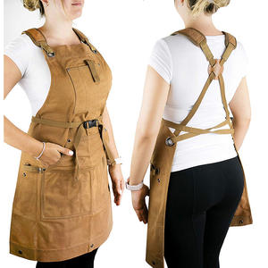 Toile cirée marron robuste, tablier personnalisé pour atelier, cuisson barbecue, gril, pour hommes - Product Image 2