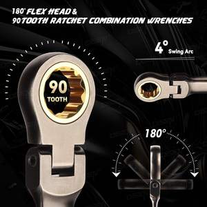 DISEN Jeu d'adaptateurs de clé dynamométrique en acier au chrome-vanadium 10 pièces, 10-19mm, 3/8 pouces - Product Image 5