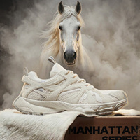 Baskets pour hommes Maden blanches en maille respirante, style Dad Sneakers, à semelle plateforme épaisse, rehaussantes, chaussures décontractées, tendance automne 2026