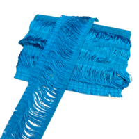 Frange en chaînette de 20 cm (8 po) en nylon double fil, soyeuse et épaisse, pour rideaux, décorations de mariage et vêtements - Vente en gros