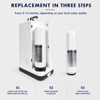 Kartrid Filter Pengganti EHM-729 Elemen Filter Air Serat Karbon untuk Mesin Ionizer Air Alkali, Filter Belakang