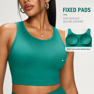 Ensemble de sport pour femme : Soutien-gorge de sport à coussinets fixes, Legging taille haute sculptant le ventre, Absorption des chocs, Haute extensibilité, Vêtements de sport pour yoga et gym - Product Image 3
