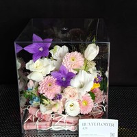 Sac à main transparent en plastique acrylique haut de gamme pour la Saint-Valentin, Noël, pour l'emballage de fleurs et de chocolats
