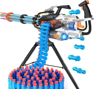 Automatic Gatling Blasting Toy Gun Soft Bullet Toy Gun for Kids Gatling Shooting Model Kit for Adults Revolving Toy Gun