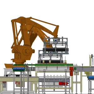 自動4-6Aixsバッグカートンボックスパレットパレタイジングロボットアームパレタイザーマシン