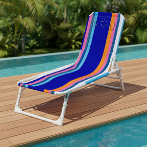 Tumbona Plegable de Metal con Diseño Moderno para Jardín, Patio, Piscina o Playa, Estilo Vogue INS - Product Image 2