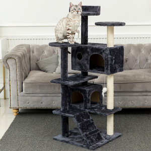Arbre à chat de 51 pouces avec griffoir et plateforme de saut pour chats d'intérieur - Product Image 1