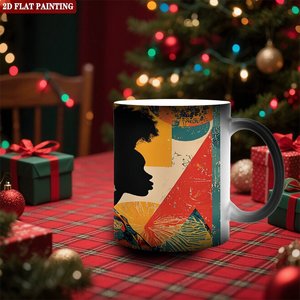 Custom Heat Activated Blank Mug Frosted Black 11oz <b>Ceramic</b> Color Changing Sublimation <b>Cup</b> - Product Image 2