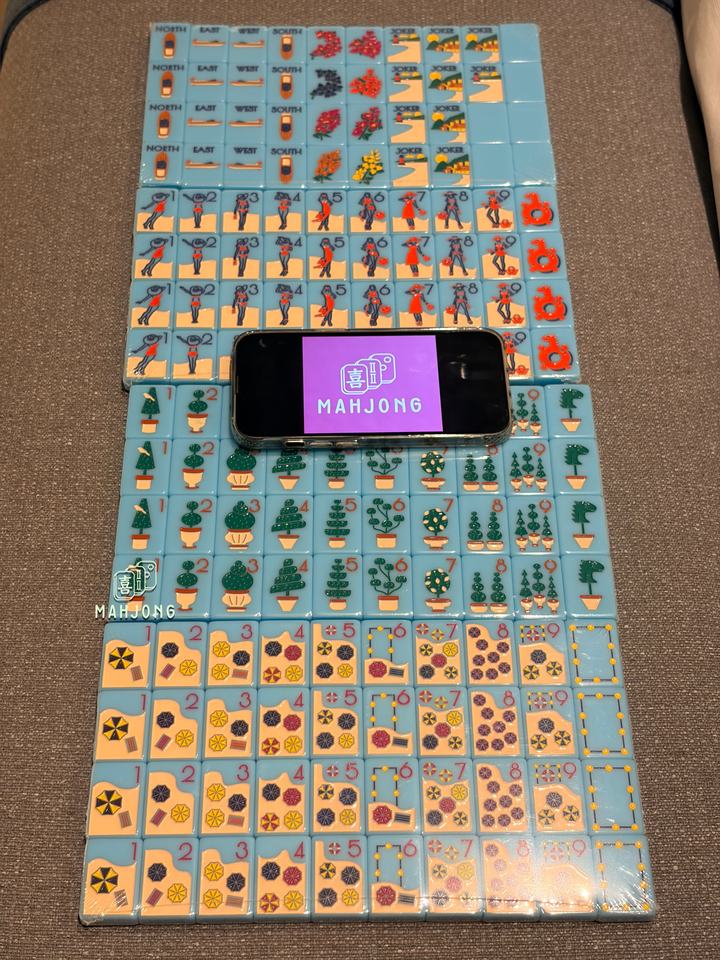 Premium Engraved American Mahjong Tiles, Mediterranean Coastal Style ...