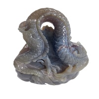 Haute Qualité Violet Améthyste Agate Druzy Cristal Dragon Nouveau Design Gravé Géode Énergie Naturelle Violet Pierre Artisanat Cristal
