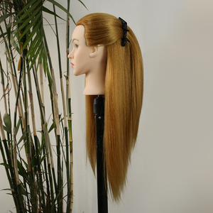 Tête de Coiffure Professionnelle 100% Cheveux Humains, Tête d'Entraînement Marron avec Cheveux Naturels pour Coiffeurs - Product Image 5