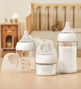 Biberón de Leche de Imitación <span class=keywords><strong>para</strong></span> Bebé, Biberón de Vidrio No Tóxico, Antihinchazón, 80ml, 160ml, 240ml, 0-6 Bebés Recién Nacidos - Product Image 1